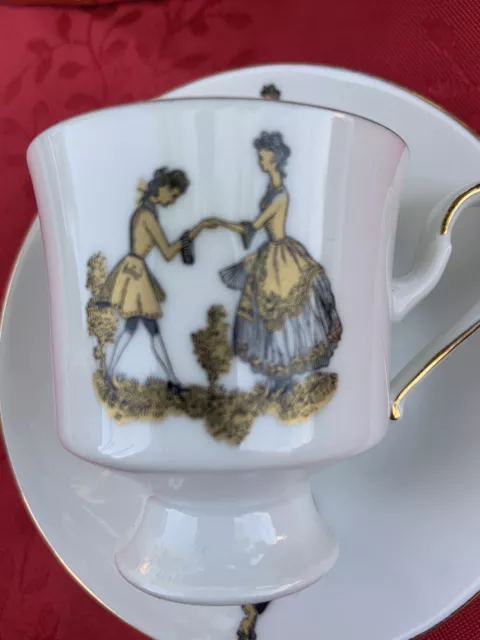 Royal Tettau Tasses Et Sous Tasses collection 1794 décor galant 3