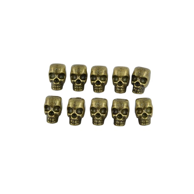 10 Stück 3D Skull Charms Armband Crafts Spacer DIY Schmuck Making Charms Perlen