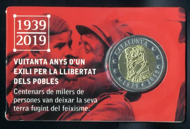 Set coin 2 euros proof trial  Catalonia Cataluña Catalunya  2019