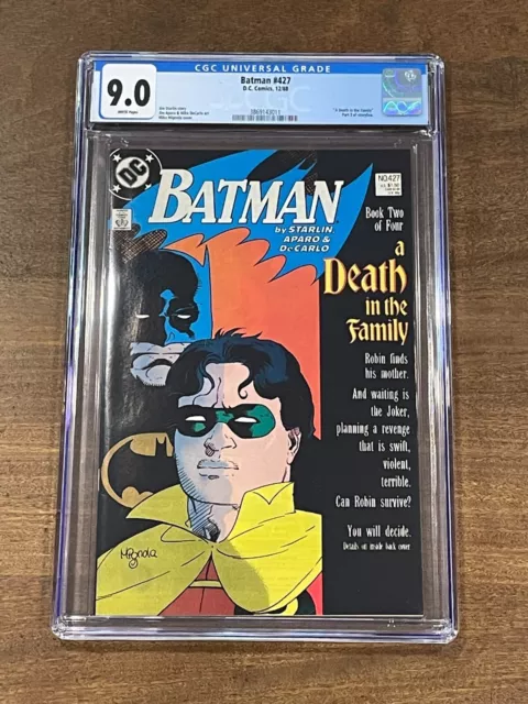 Batman 427 "A Death in the Family" Book 2 (1988) CGC 9.0