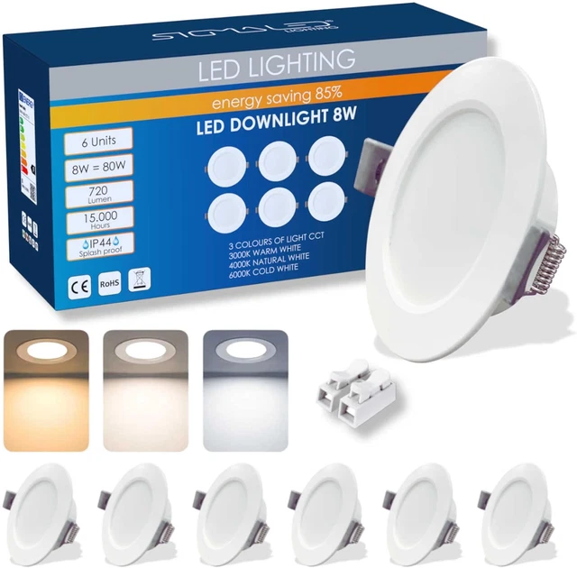 Faretti LED Da Incasso HOMEOW 12 Pezzi - 5W, Luce Fredda 6000K, Orientabili, IP44 Per Bagno - Foto 7