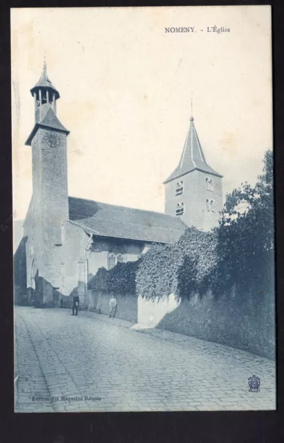 NOMENY l'église meurthe et moselle CPA 54 édit.bleutée