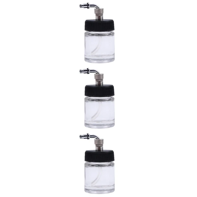 3 piezas Aerógrafo Vidrio 22cc Botellas Olla Profesional Paint Cup Modelo