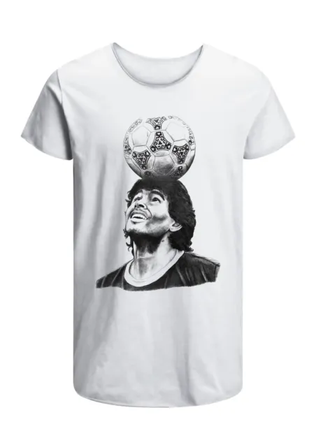 T-Shirt Maradona calcio Uomo Abbigliamento 100% Cotone Taglia dalla S a XXL