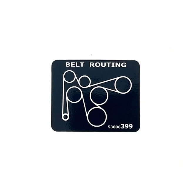 ENGINE FAN BELT Routing Diagram Decal - Fits 4.0L Jeep Cherokee XJ/MJ ...