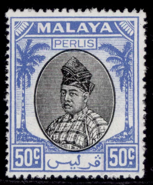 MALAYSIA - Perlis GVI SG24, 50c black & blue, NH MINT.