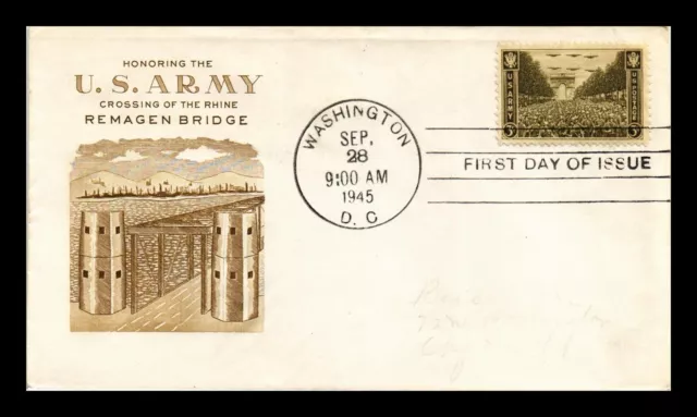 Dr Jim Stamps Us Cover Wwii Army Fdc Scott 934 Grimsland Cachet Addressed