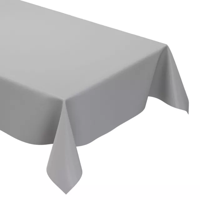 KEVKUS Nappe en Toile Cirée uni422 Uni Monochrome Gris Clair Carré Rond Oval