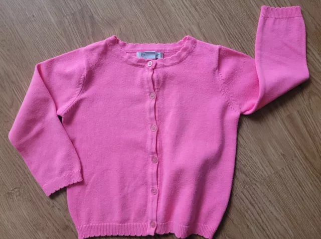 Girls pink buttoned cardigan age 2-3 years
