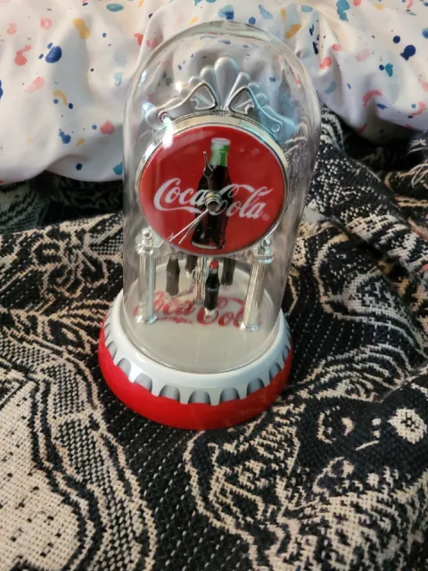 Coke A Cola Glass Dome Clock