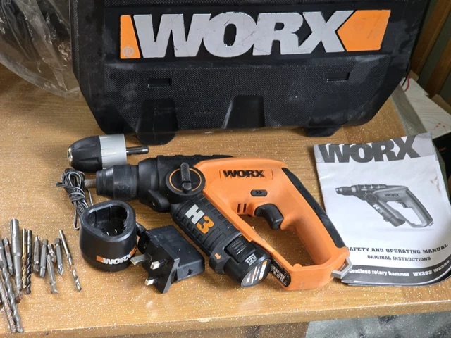 Perceuse à Percussion Sans Fil WORX 20V Brushless - SlammerDrill WX35 - Batterie Incluse