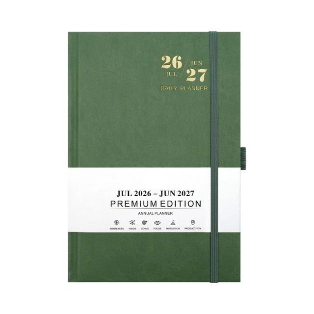 2026-2027 DAILY JOURNAL Notebook 384 Pages Lined PU Leather Academic ...