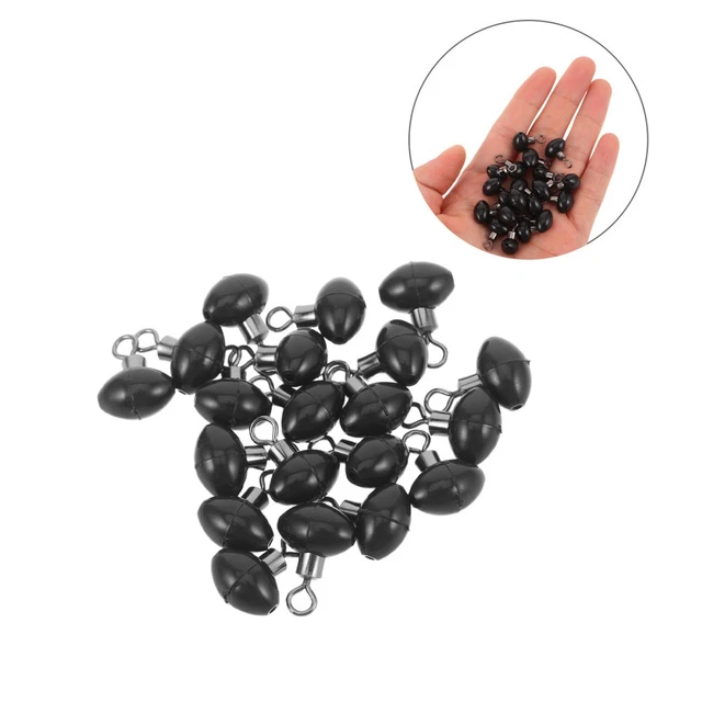 UEIOAVL Lot De 50 Émerillons De Pêche Clips à Changement Rapide En Forme De Q - Noir