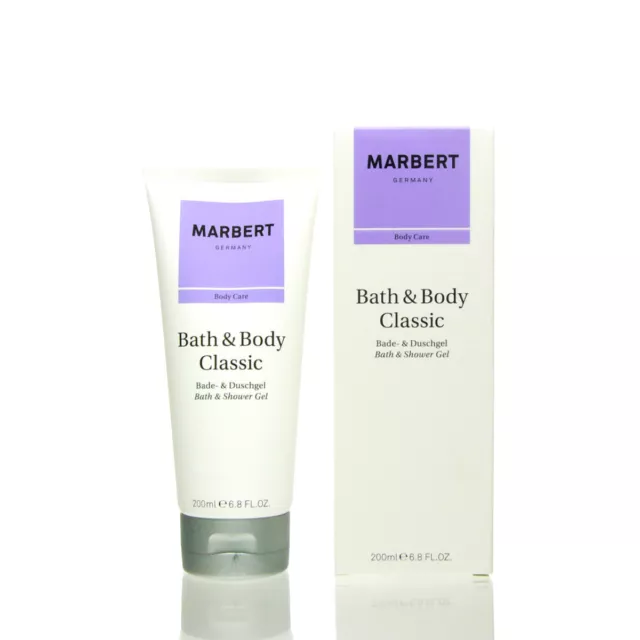 (54,75 EUR/l) Marbert Bath & Body Classic Bath & Shower Gel 200 ml NEU OVP