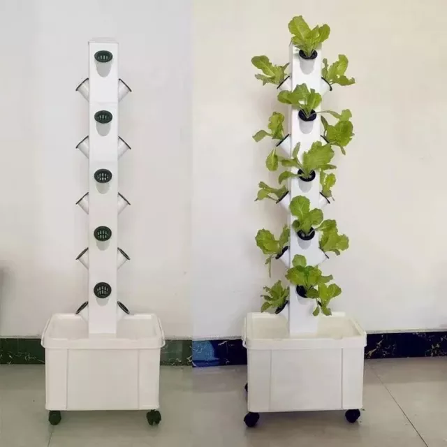 Hydroponic Growing System Mini Aeroponic Tower 5 Layer 20 Hole Plant Tower