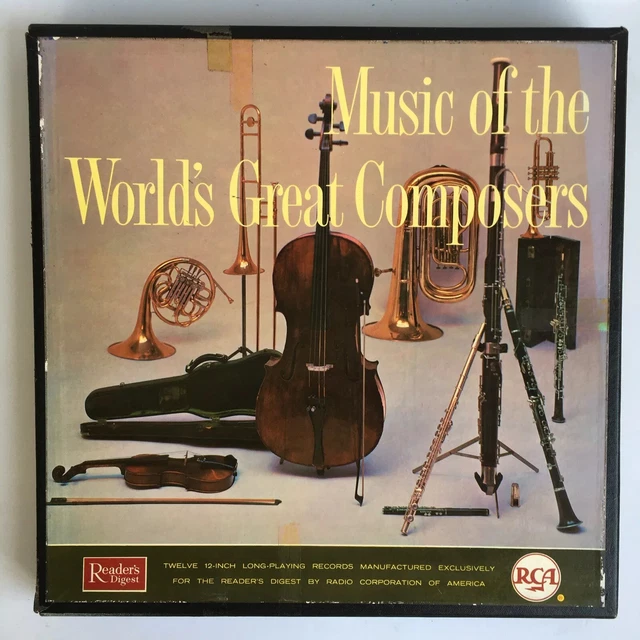 VINTAGE LP BOX Set Music of the Worlds Great Composers Readers Digest ...