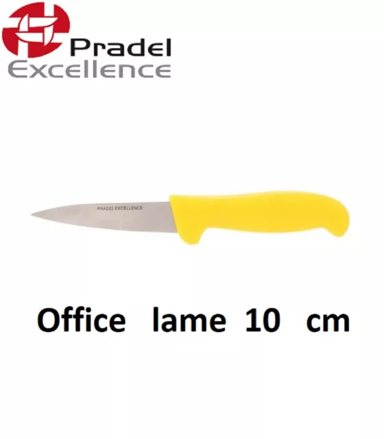 PRADEL - COUTEAU Cuisine steak 10  CM MANCHE JAUNE LAME FLEXIBLE REF 2955