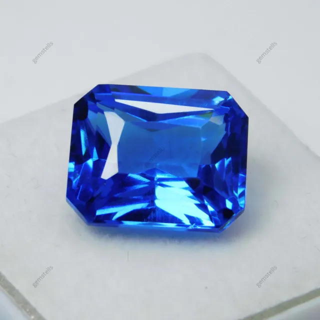 10 Ct Natural Blue Sapphire  Certified Gemstone Loose Emerald Shape