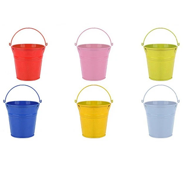 6 Pcs Enfant Pots Pour Plantes Mini Seaux Jardinière De Patio Décor À Maison