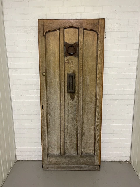 Reclaimed Victorian Edwardian Wooden Panel External Front Door 2073 x 860mm