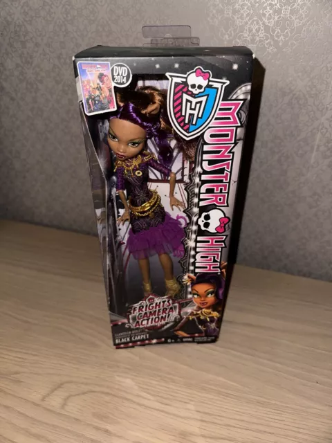 MONSTER HIGH Clawdeen Wolf Fright CAMERA Action - NEUVE Black Carpet