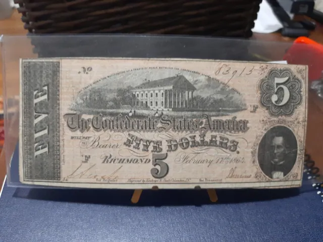 Confederate $5.00 1864