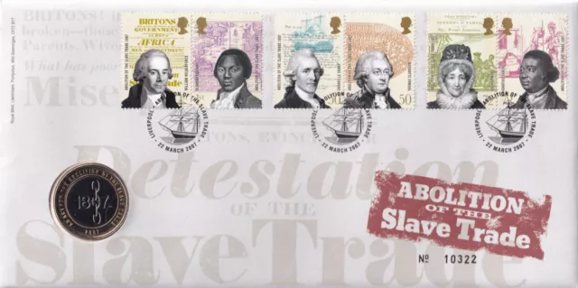 2007 coin cover Abolition of Slave Trade Royal Mint £2 Two Pounds PNC free UK pp