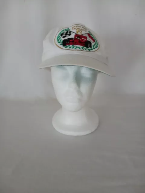 Vintage White Grand Prix F1 Monaco Racing Snapback Hat 100% Cotton Cap Formula 1