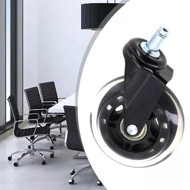 Upgraded Materials Office Chair Caster Wheels Smooth and Silent Rolling 3 inch 2