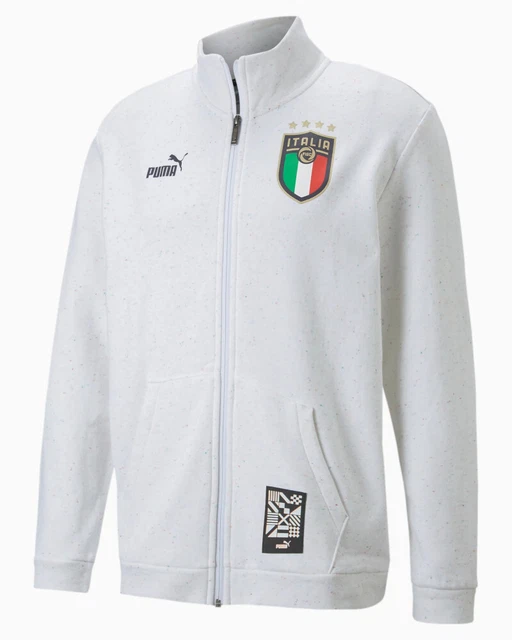 ITALIE FIGC PUMA Veste de surv tement Blanc Coton bross Ftbl