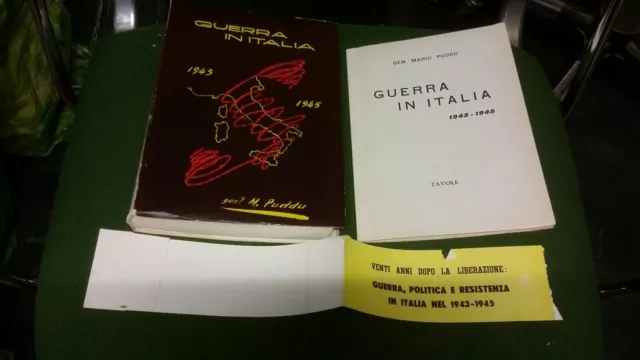 GUERRA IN ITALIA 1943 1945 GEN PUDDU con XXI TAVOLE, 13f22 GUERRA IN ITALIA 1943 1945 GEN PUDDU con XXI TAVOLE, 13f22