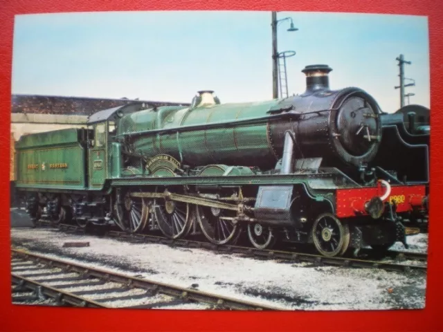 Postcard Rp Rail Gwr Hall Class 4-6-0 Loco 6960 'Raveningham Hall'