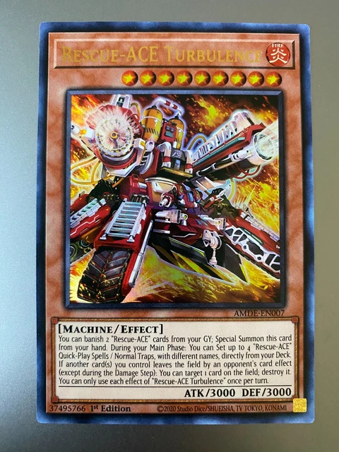 Yugioh Rescue-ACE Turbulence AMDE-EN007 Ultra Rare 1st Edition Near Mint