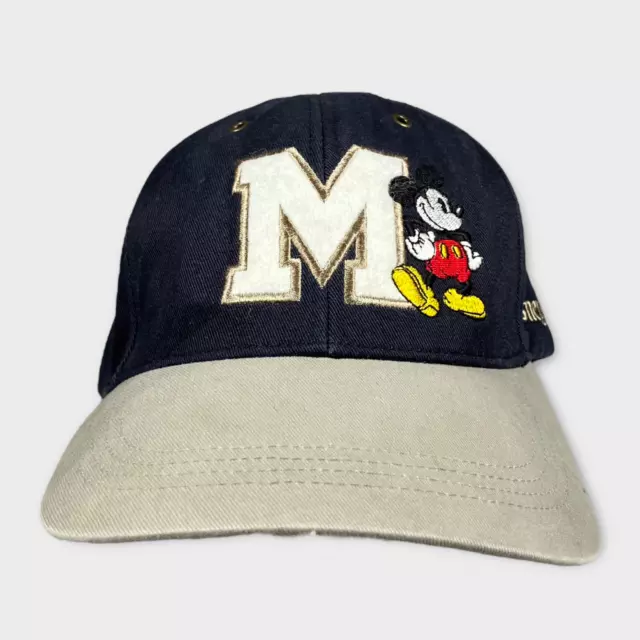 Walt Disney World Mickey Mouse Big M Strapback Baseball Cap Hat, Adjustable