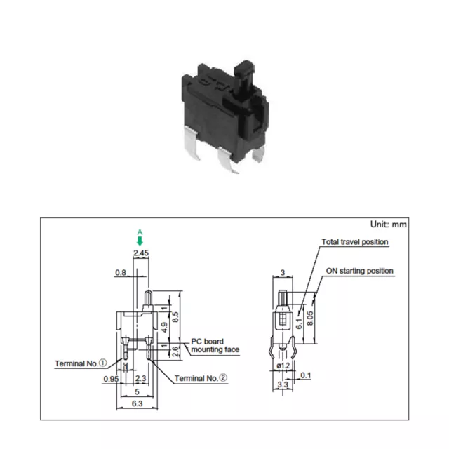 Ibanez Replacement Switch for Soundtank Tone Lok 5 &7 Series TS5 TS7 CM5 TM5 DS7