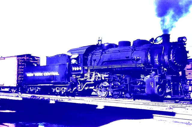 New York Central Railroad # 7804, 0-8-0 steam locomotive Dup 35mm color slide