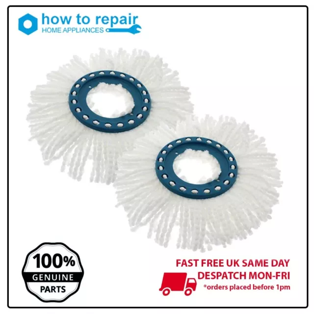 LEIFHEIT Clean Twist Disc Microfibre Mop Heads Pack of 2