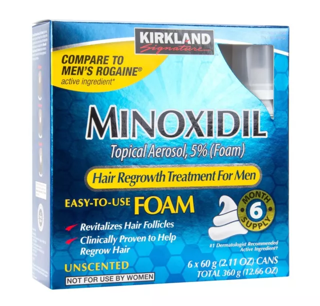 Costco brand Generic Minoxidil 5% hairloss foam 1-6 Months