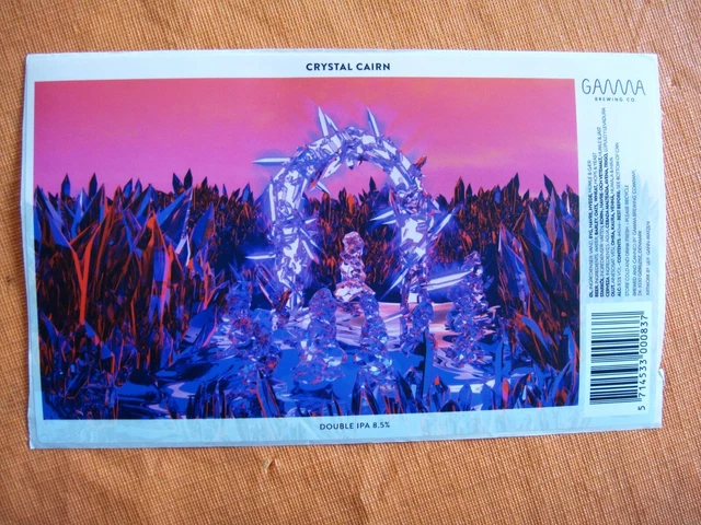 Danish microbrewery beer label - Gamma Bryghus - Crystal Cairn - DENMARK