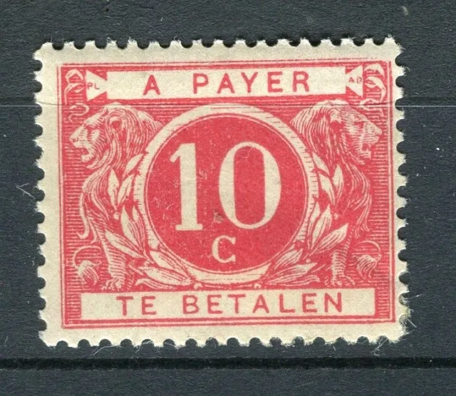 BELGIUM 1900 early Postage Due issue ~Mint hinged 10c. value