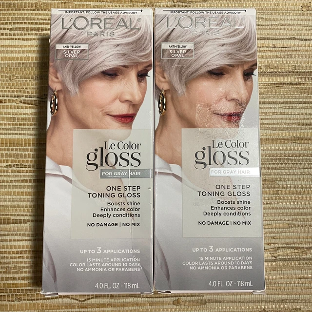 L'OREAL PARIS LE Color Gloss Gray Hair One Step Toning Silver Opal