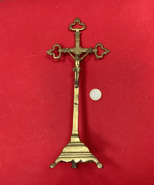 Croix Religieuse Christ - Plaqué Or Jaune Vintage