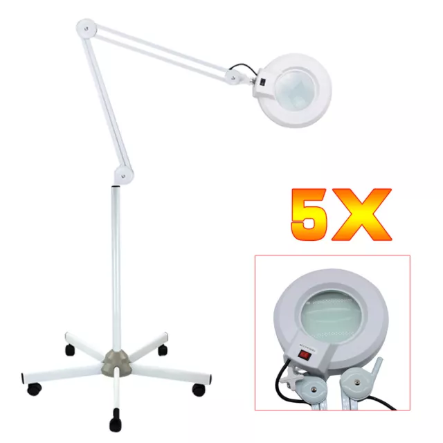 Lampada d'ingrandimento LED 5x lampada d'ingrandimento salone di bellezza lampada di ingrandimento con treppiede 22 W