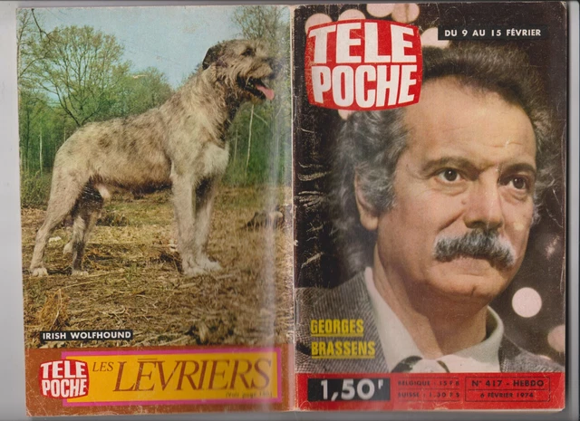 Tele Poche 1974 N°417  Complet  Georges Brassens