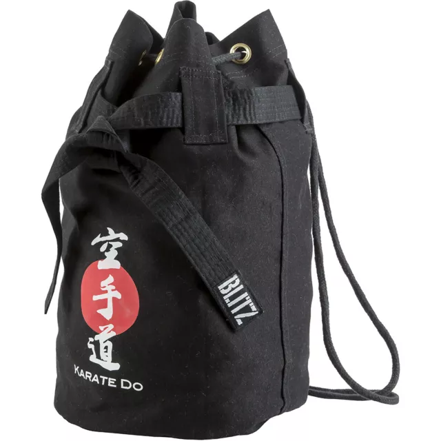 Sacco Tela Nero Karate Do Duffle Bag Borsa Wkf Budo Karatedo Kobudo Shotokan Ryu