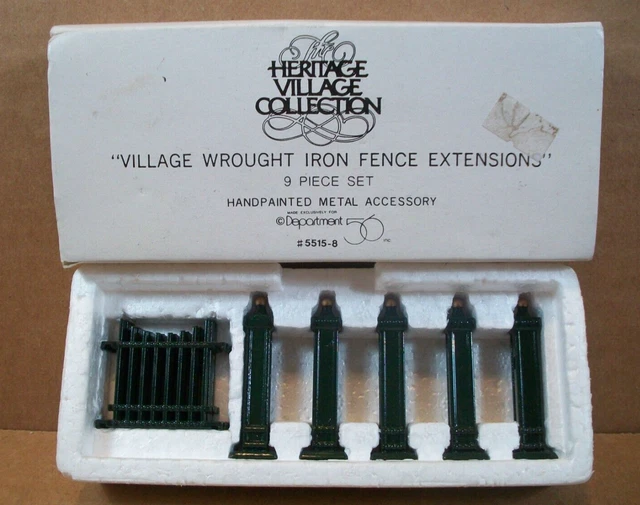 Department 56~Heritage Village Collection-Wrought Iron Fence Extensions~9pc Set