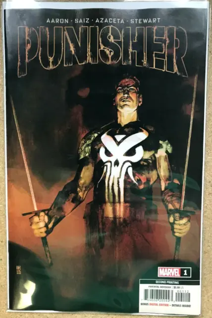 Punisher #1 2Nd Print Alex Maleev Variant (Nm) 2022 Marvel Comics - Jason Aaron