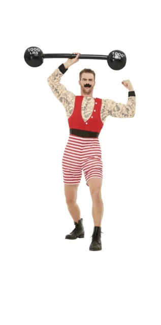Costume elegante Smiffys Deluxe Strongman Showman Circus adulti taglia L prezzo di riserva £40