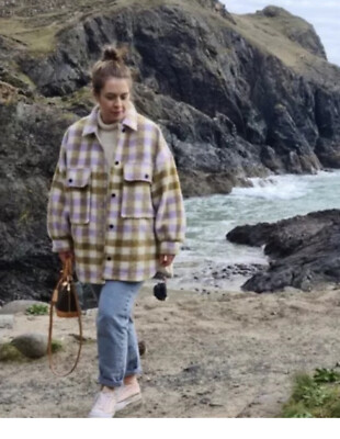 zara faux shearling overshirt