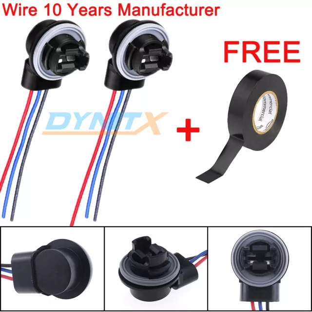 3157 4157 Dynitx Wiring Harness Socket Adaptor for Turn Signal Light Replace